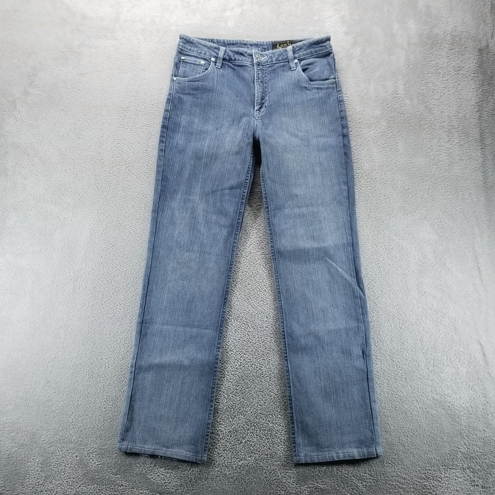 VTG Lawman Jeans Womens‎ 11 Blue Straight High Rise Mom Western a